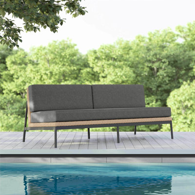 Terra 81.89" Wide Outdoor Reversible Patio Sofa with Cushions