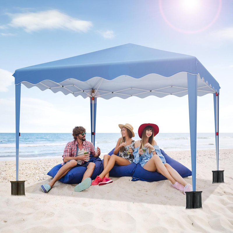 Gazebo 3 X 3 M Waterproof Stable Winterproof Folding Gazebo Foldable Garden Tent, Pop Up Party Tent, Folding Gazebo Tent With 4 Side Walls, Uv Protection 50+ Metal Braces For Camping