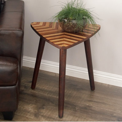 Table de bout haute en bois massif à 3 pieds Dionysios