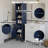Freestanding Tall Bathroom Storage Cabinet,Slim Cabinet with Adjustable Shelves and Soft-Closing Door Hinges-1742484624