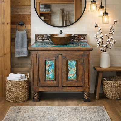 Sierra Verde Copper Vanity Cabinet