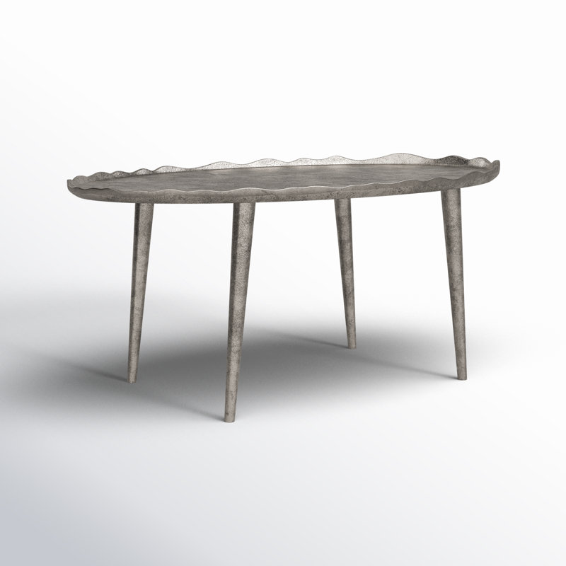 Table basse 4 pieds Avelines, Argenté
