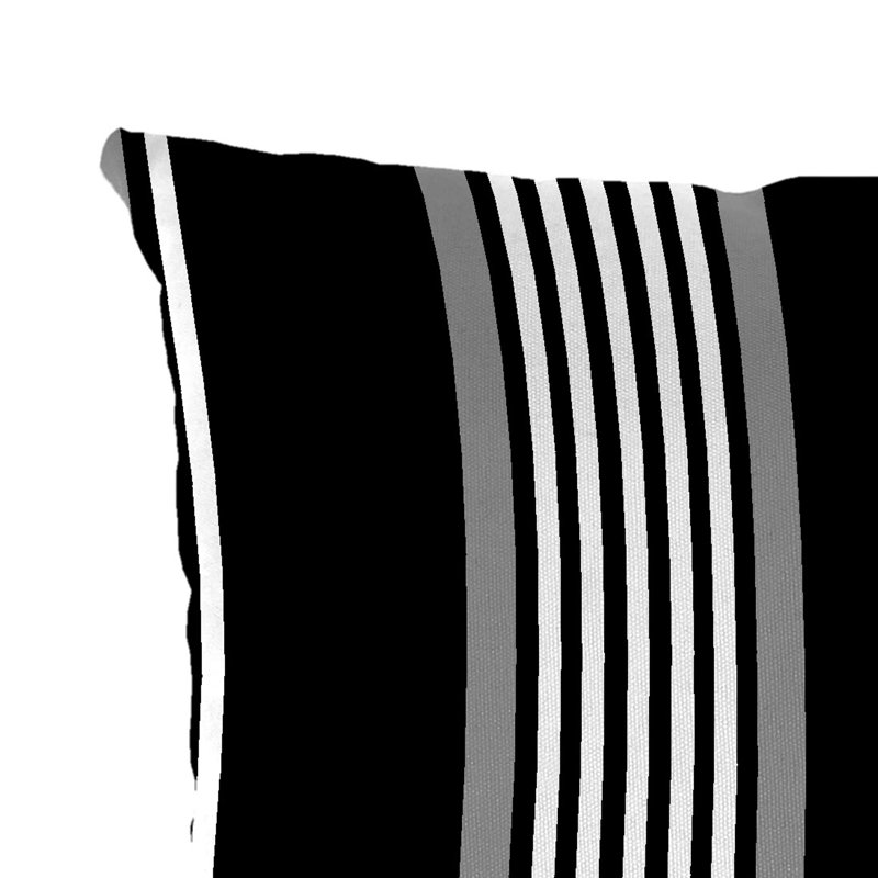 18" x 12" Outdoor Lumbar Throw Pillow, Reeder Black