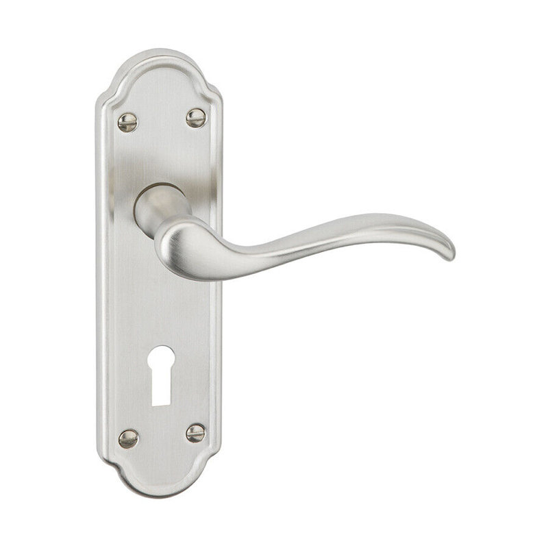 Door Handle, Satin Nickel