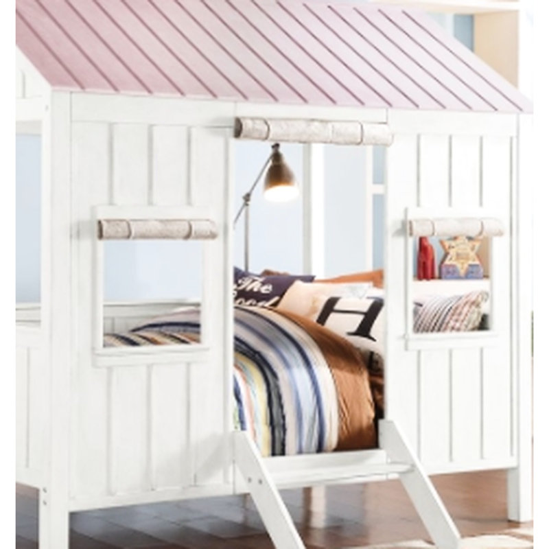 Lit double blanc et rose - confortable et relaxant de longue durée