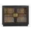 Larson Two-Door Glass Oak Wood Cabinet-1175925556-1175925547