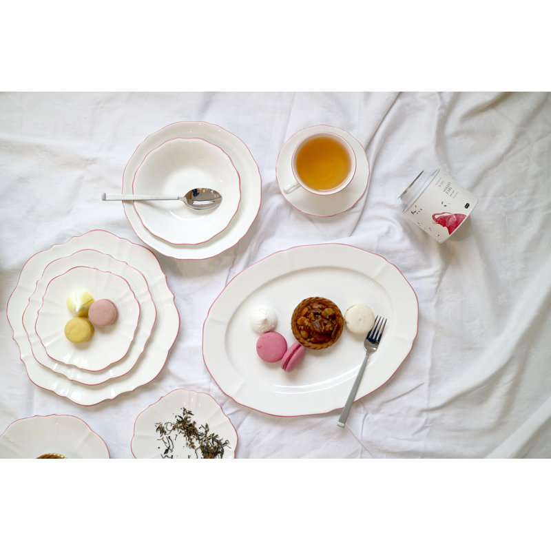 Amelie Bone China Dinner Plate, Roseate
