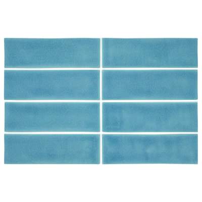 Crackle 2.5" x 8" Ceramic Stone Look Subway Wall Tile