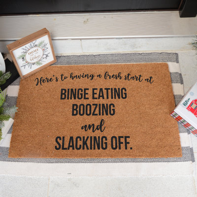 Non-Slip New Year's Outdoor Doormat