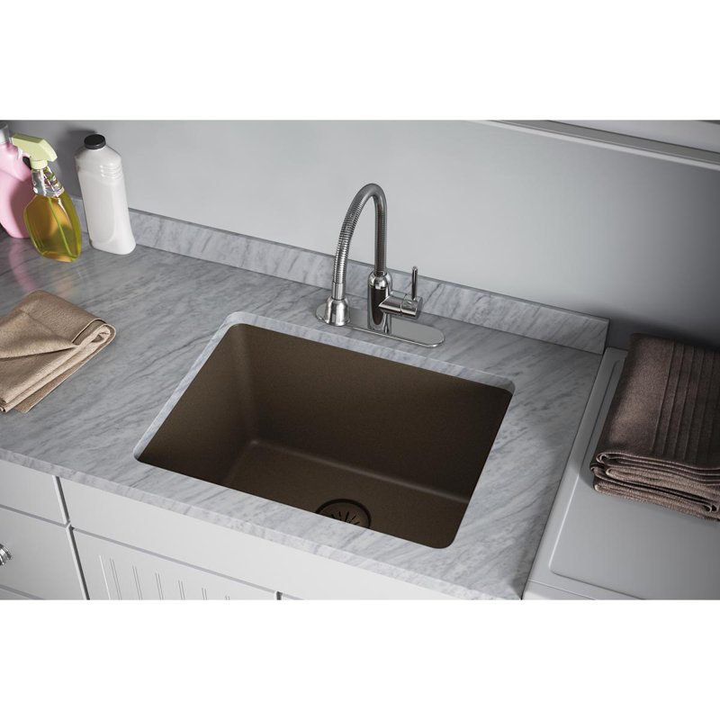 Perfect Removable Basket Strainer Kitchen Sink Drain, Mocha