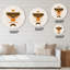 Abstrait abstrait soleil orange minimal et lune brune - horloge murale moderne-60328690