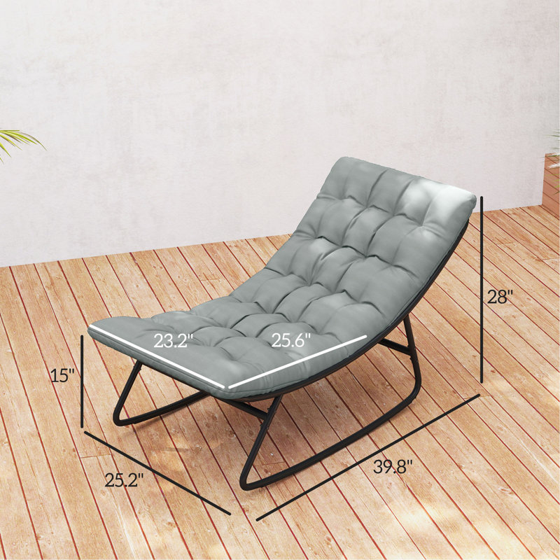 Chaises de véranda, chaises berçantes d'extérieur 2 pièces