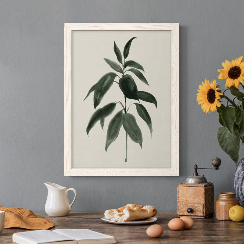 «Soft Greenery II», peinture sur toile encadrée, Blanc, H 20 po x l 17 po x P 1 po