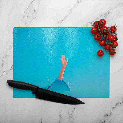 Paper Swimming Glass Chopping Board