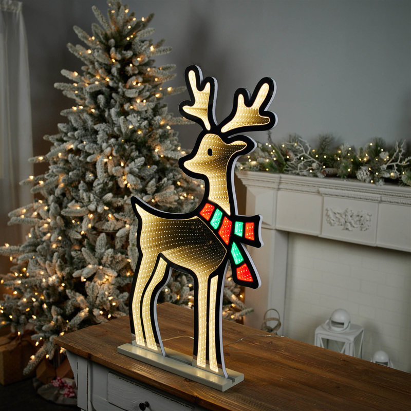 Deer with Scarf Ekkolight 33"H, 33.25" H x 18" W x 4" D