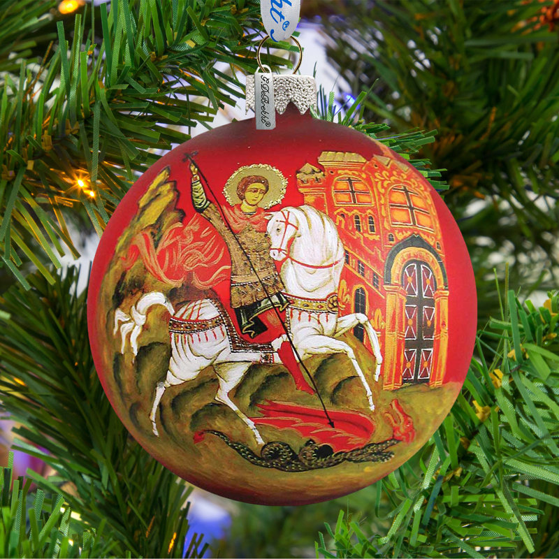 Holiday Splendor 3.5'' Handmade Glass Animals Ball Ornament