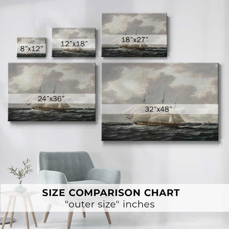 Vintage nautique-CLxxv - impression sur toile tendue, Toile tendue, H 13 po x l 19 po x P 1,5 po