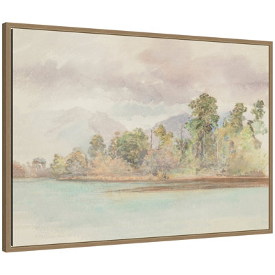 «Boat Harbour Te Anau» par Nostalgia Prints, reproduction d'art sur toile encadrée