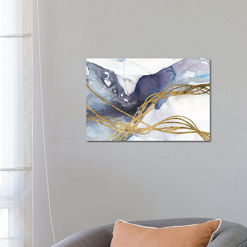 Agate Wave IV by Jennifer Goldberger - Wrapped Canvas Gallery-Wrapped Canvas Giclée, 66.04 cm H x 45.72 cm W x 3.175 cm D