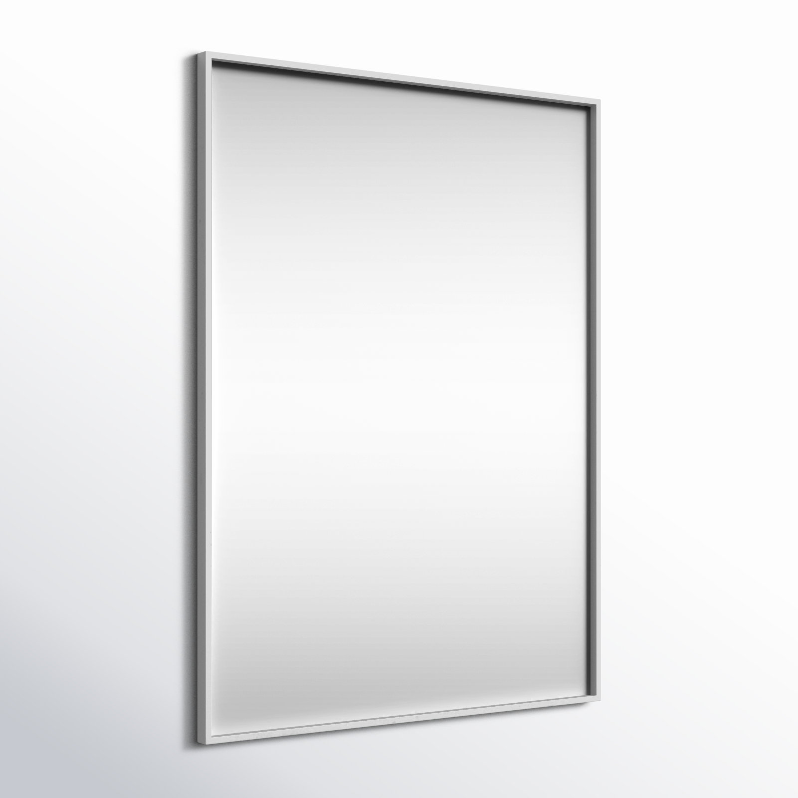 Sabine Metal Rectangle Wall Mirror, 40" x 30", Silver