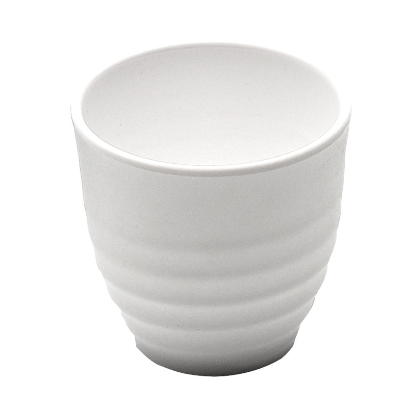 Tasse à thé chinois et japonais mélamine Zen, Blanc, 6 oz