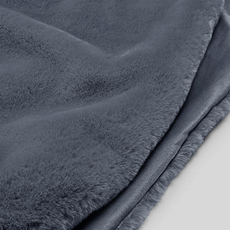 Francella Plush Cozy Mink faux Fleece Blanket/Throw, 130cm W x 150cm L, Grey