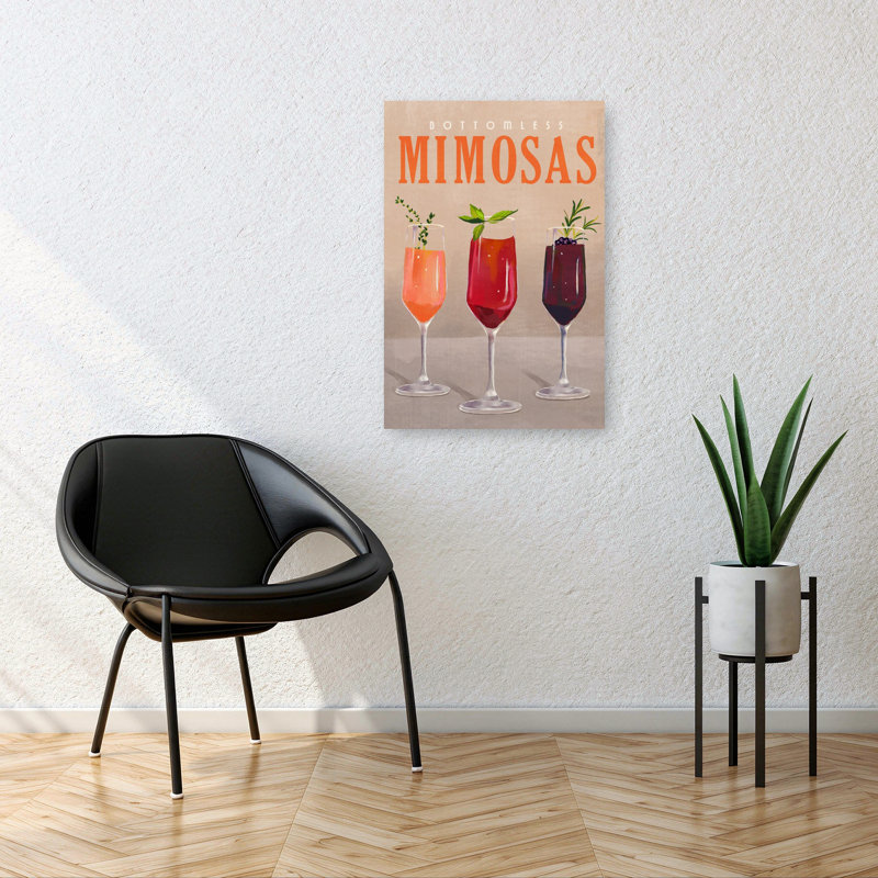 «Mimosas Pastel Cocktail Bar», 36" H x 24" W