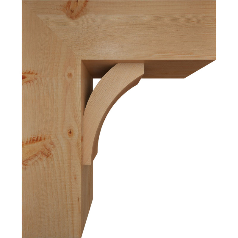 Thorton Block Bracket with Offset Brace, 22 x 18, 7 1/2"W Douglas Fir (Smooth)