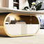 Table basse moderne avec tablette ouverte et plateau en pierre frittée Modern