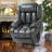 Vayun 39.37" W Oversize Faux Leather Recliner, Flat Lay, Liftable, Massage, Heater, Cup Holders-2025750691