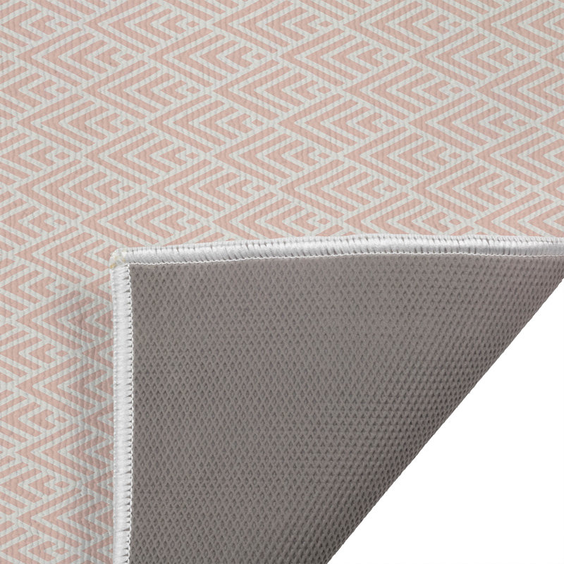 Chevron Spike Outdoor Doormat, 21" W x 34" L, Pink