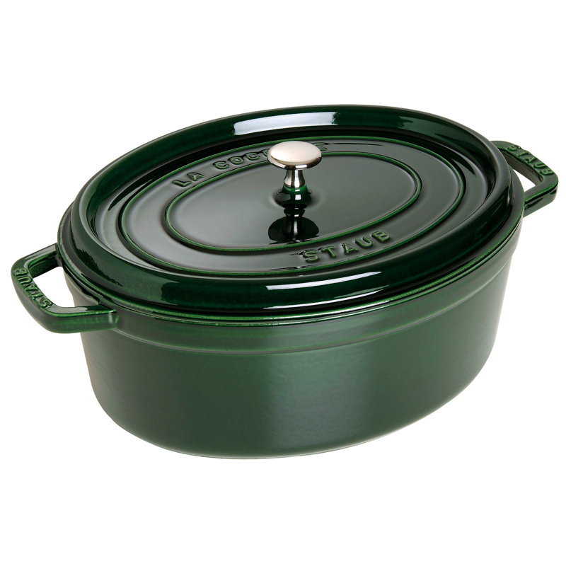 Cocotte ovale en fonte Staub, Basilic, 7,08 pte