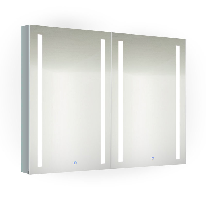 Tyrius 40 " W X 30 " H Surface and Recessed Frameless Medicine Cabinet with Mirror