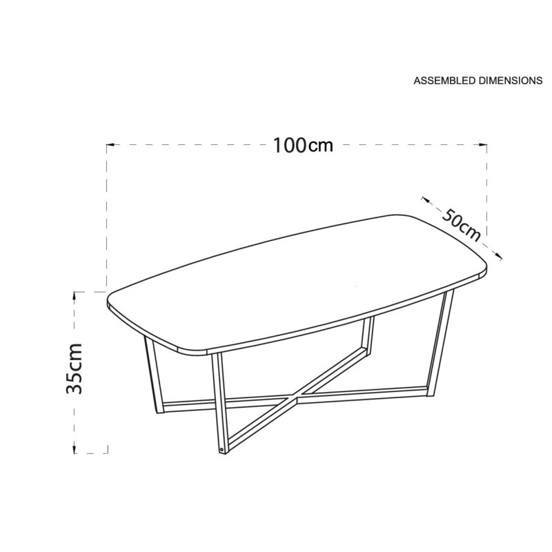 Spana Cross Legs Coffee Table
