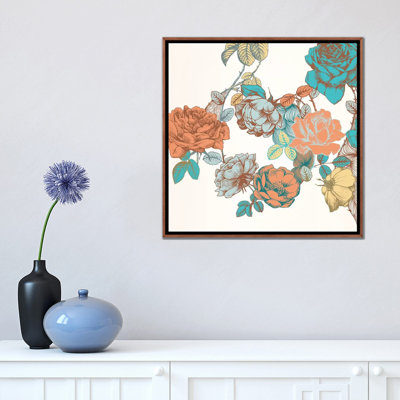 Fleurs et feuilles - Impression d'art graphique
