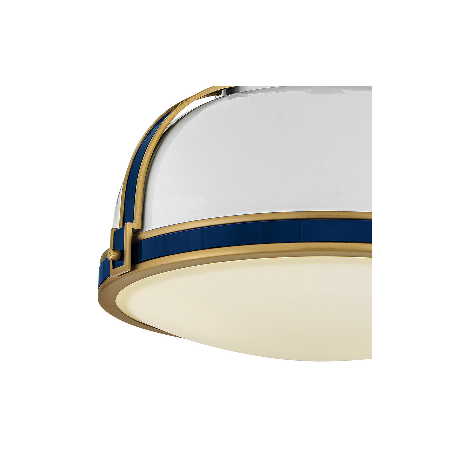 Calathea 2 Light Flush Mount, White/Blue