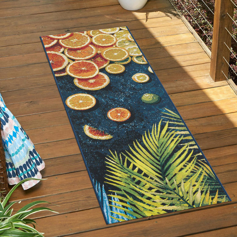 Tapis d'extérieur intérieur / extérieur Coastal, Tapis de couloir 2 pi 7 po x 12 pi