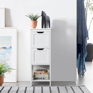 Bathroom Storage Cabinet Slim Freestanding Linen Tower Cabinet w/ Shelf  Grey, 1 Unit - Harris Teeter