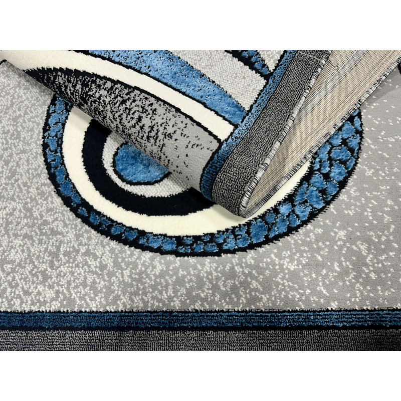 Tapis contemporain moderne abstrait 5X7 pour salon chambre à coucher