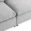 Canapé modulaire réversible Ustyle - rembourré de duvet, coussins rembourrés de plumes, modulaire, fermeture à glissière, accoudoir incliné, canapé modulaire gris rembourré, canapé en forme de L avec méridienne, rembourrage en plumes,