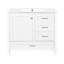 Meuble-lavabo moderne 36 po avec cadre en pin massif, 1 porte à fermeture douce et 3 tiroirs, armoire de rangement moderne-1086536860