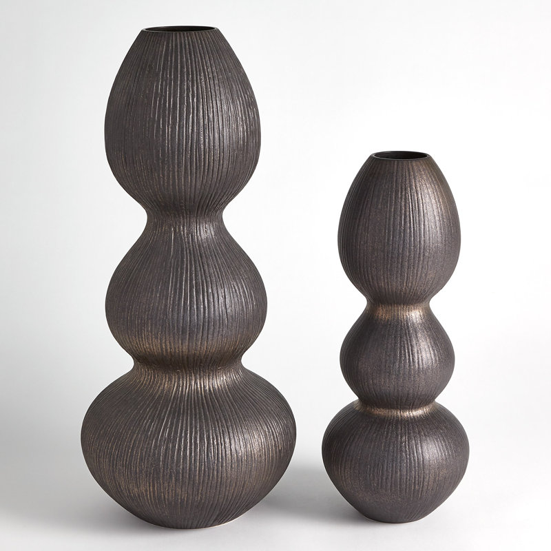 Handcrafted Table Vase, 20.25" H x 8" W x 8" D, Matte White