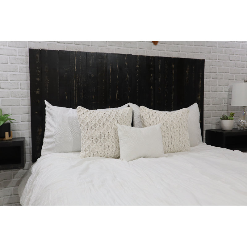 Davel Solid Wood Headboard, Twin, Black