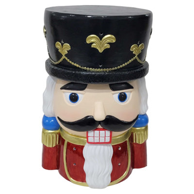 Classic Nutcracker Soldier Stool Side Table Figurine