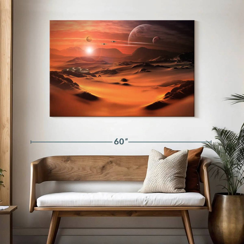 Kelan Sci Fi Alien Planet, 32" H x 48" W