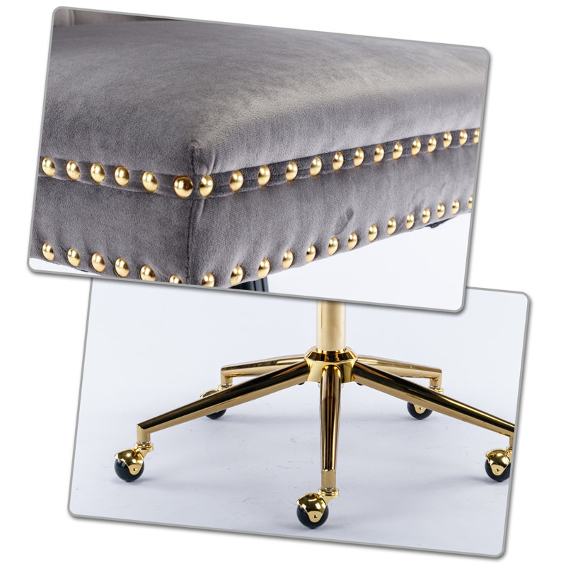 Chaise de bureau Curtrina, Gris