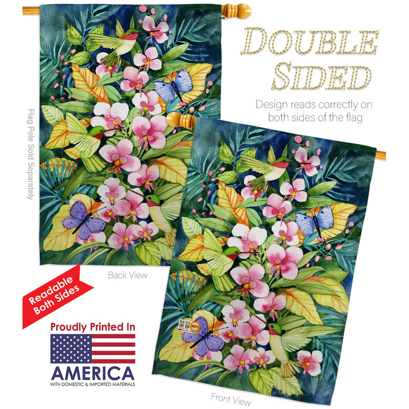 Double Sided 40'' H x 28'' W Polyester House Flag