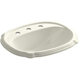 Portrait® 8 Degree Oval Drop-In Bathroom Sink with Overflow