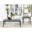 Table de bout rectangulaire en faux marbre gris et noir, 23,5 po de largeur, 22 po de hauteur, bois franc asiatique, pour l'espace de vie principal, espace