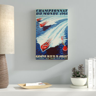 « bateau », publicité rétro sur toile tendue
